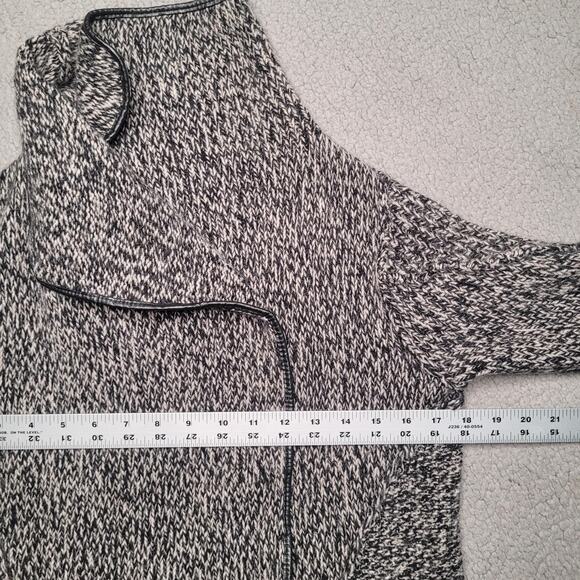 Zadig & Voltaire Sweater Small Black Gray Daphnee Alpaca Wool Blend Cardigan - Picture 8 of 9